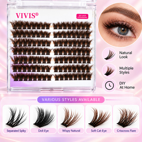 Cluster lashes curl wispy - cluster,