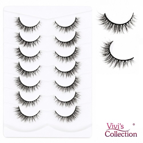 Short false eyelashes natural - short,