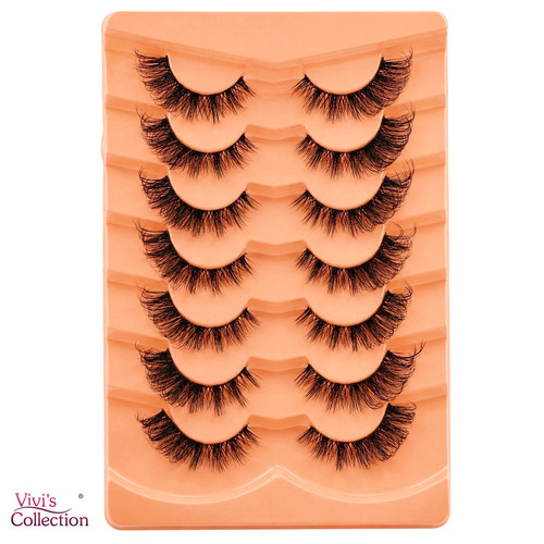 False eyelashes cat eye wispy - false,
