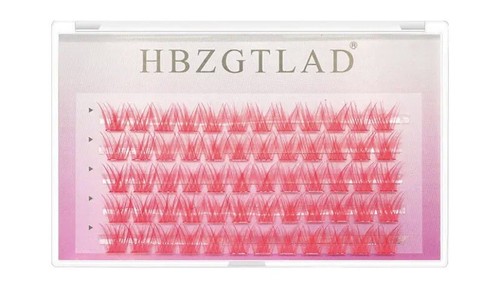 Pink eyelashes cluster set - eyelashes,