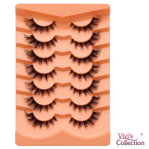 False eyelashes cat eye wispy - false,